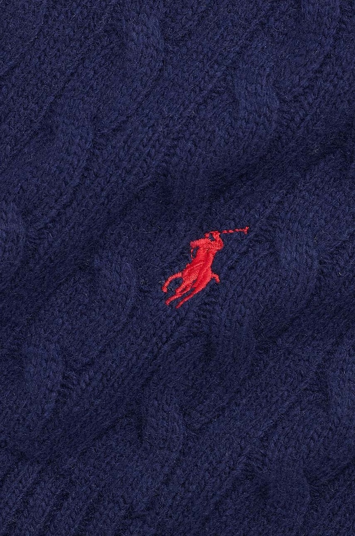 Polo Ralph Lauren szalik Classic Cable Scarf 449959345 granatowy AW24