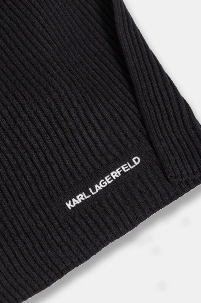 Karl Lagerfeld szalik wełniany 544305.805000 czarny AW24