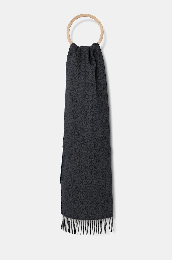 Calvin Klein szalik wełna granatowy K50K512377