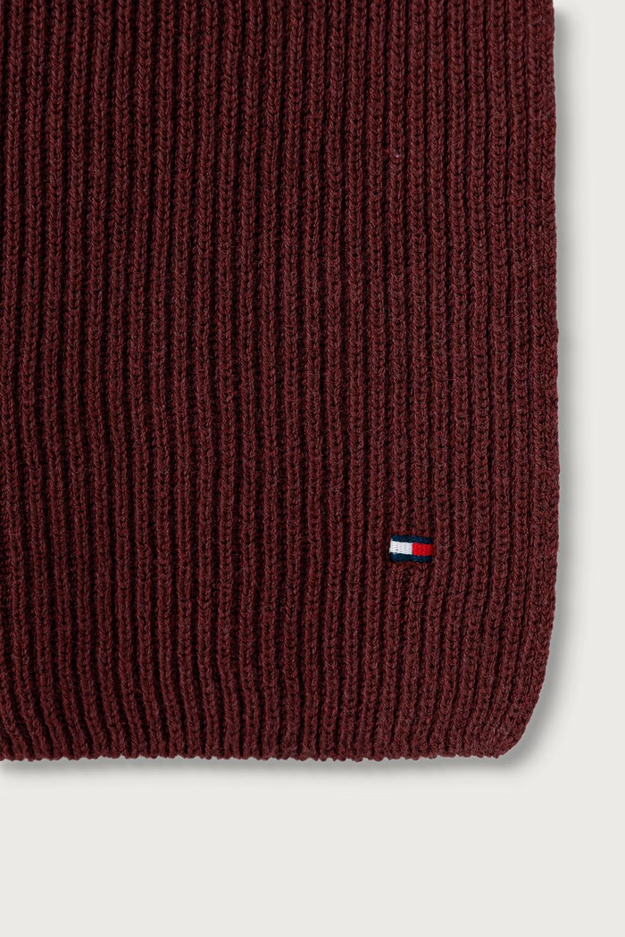 Tommy Hilfiger Szalik męski z dodatkiem kaszmiru AM0AM12847 bordowy AW25