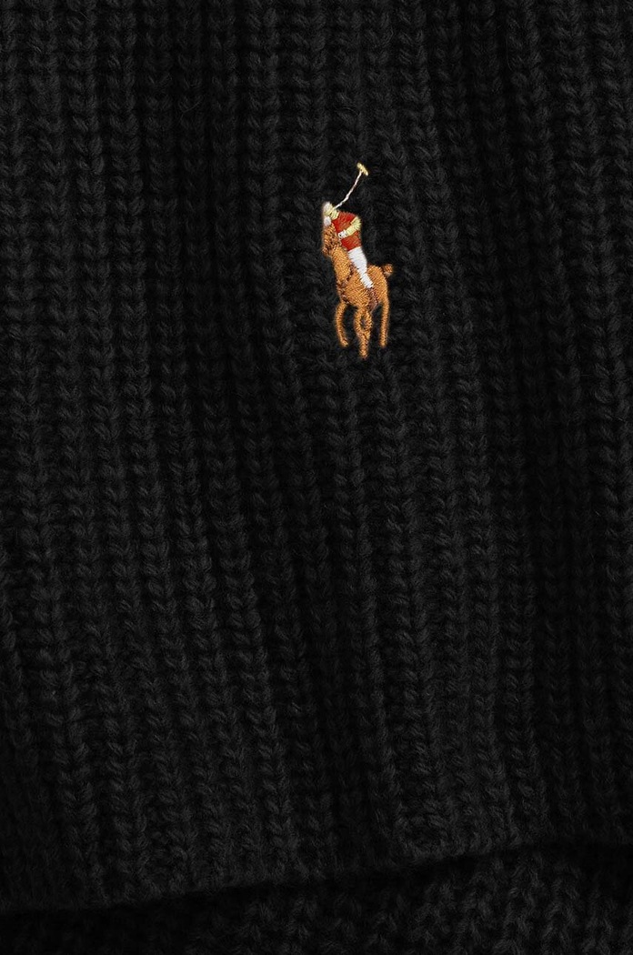 Polo Ralph Lauren Kratki vuneni šal Polo Ralph Lauren 449959353 crna AW25