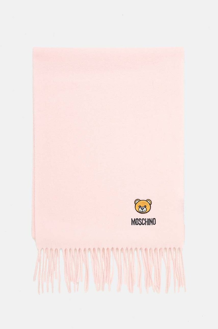 Moschino szalik wełniany M5783.50124 różowy AW25