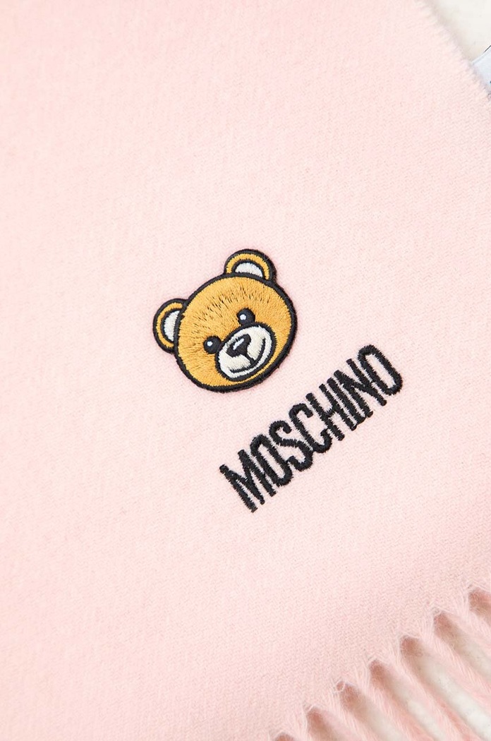 Akcesoria Moschino szalik wełniany M5783.50124 różowy