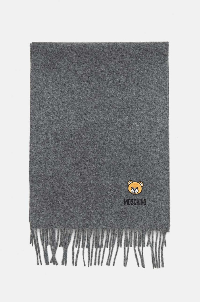 Μάλλινο κασκόλ Moschino M5783.50124 γκρί AW25