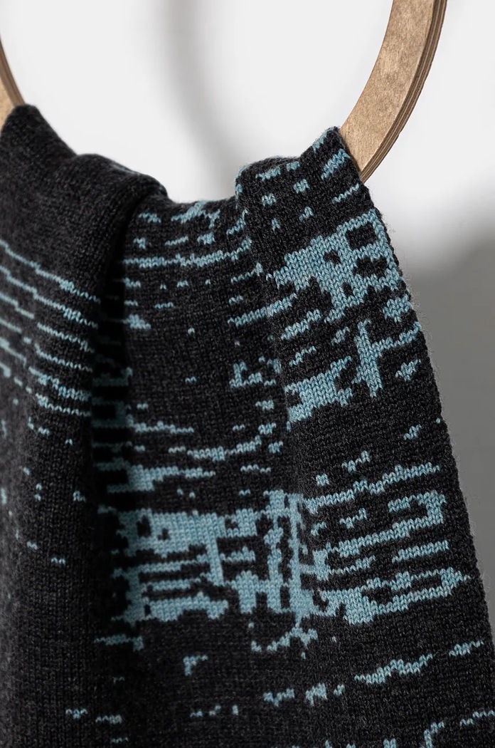 Μάλλινο κασκόλ A-COLD-WALL* Annex ACWUA202 μπλε AW24
