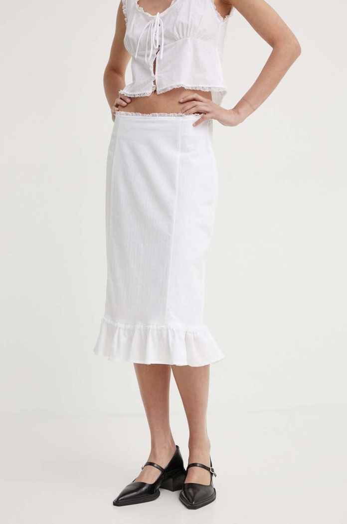 Résumé spódnica bawełniana BernadetteRS Skirt casual biały 121681175