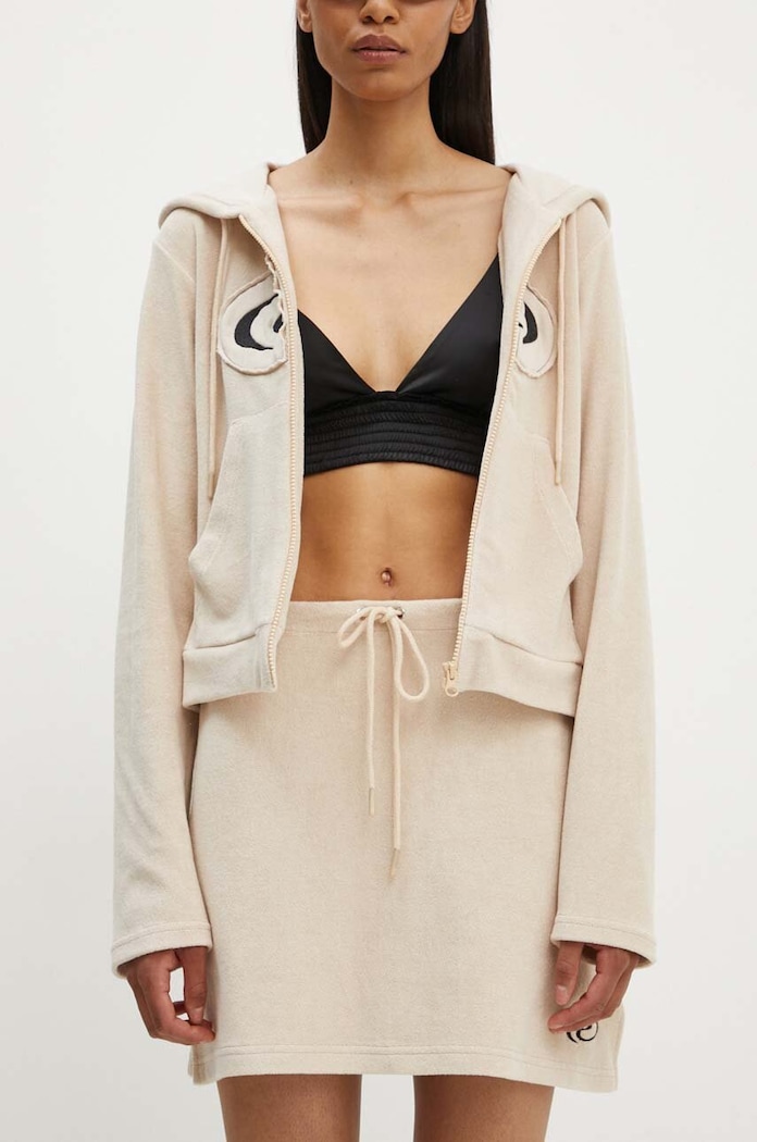 Bavlněná sukně Résumé BoraRS Skirt mini béžová 221431164
