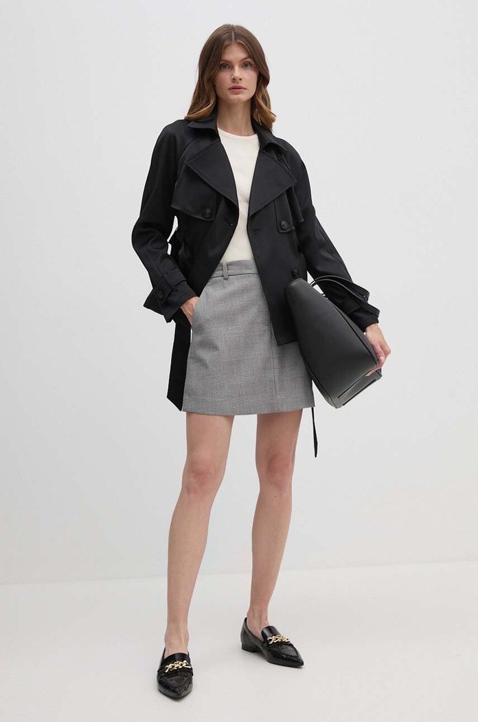 Sukně Tommy Hilfiger WW0WW42249 šedá AW24