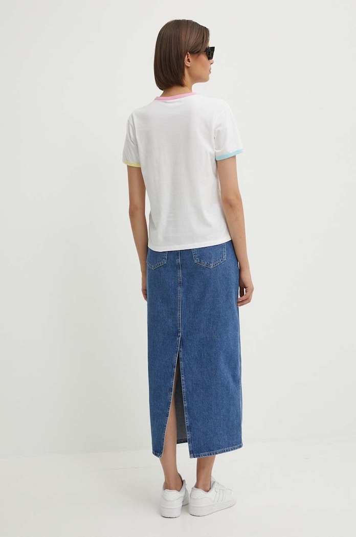 Calvin Klein Jeans spódnica jeansowa niebieski J20J223680