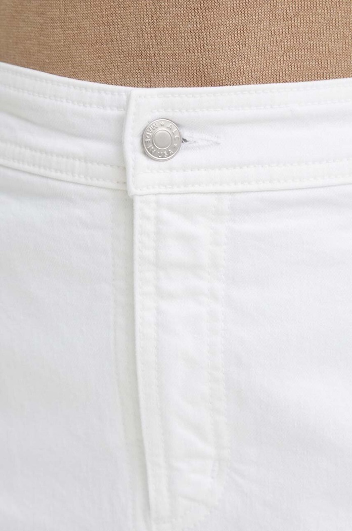 A.L.C. fustă din denim Hunter alb 3SKRT00538
