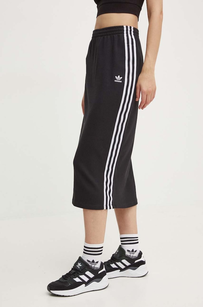 Φούστα adidas Originals Knitted Skirt απλικέ μαύρο IY7279