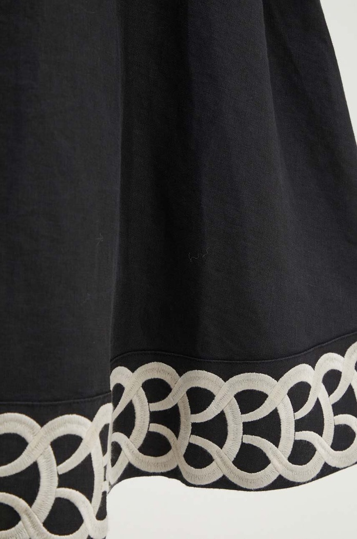 Lněná sukně By Malene Birger LEONNE Q70967010 černá