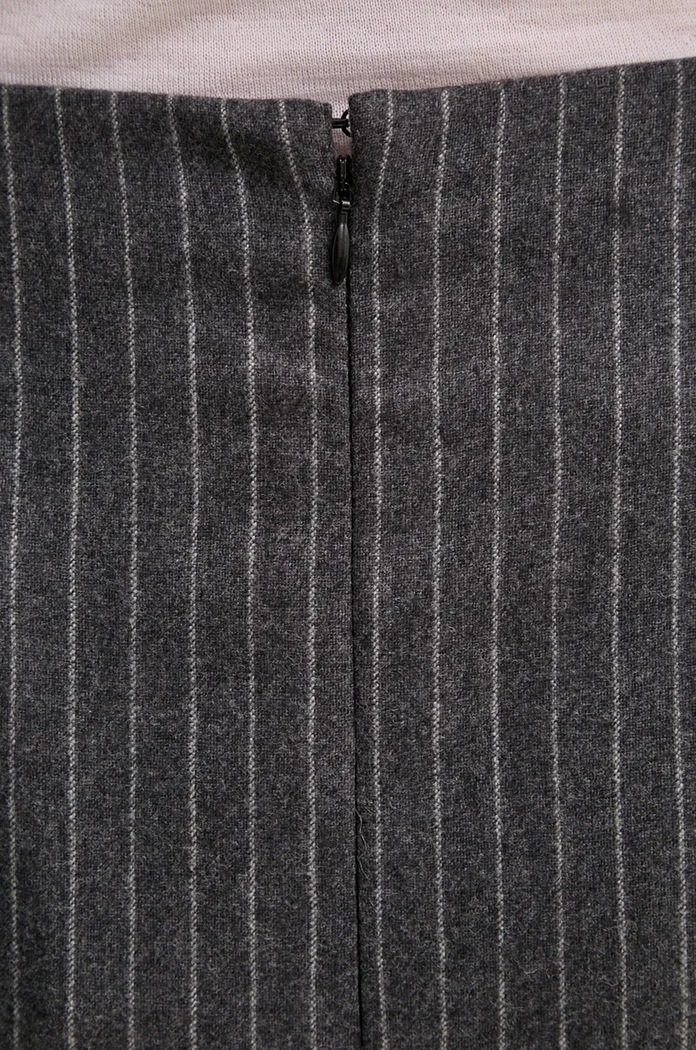Vlněná sukně The Kooples šedá FJUP29054K