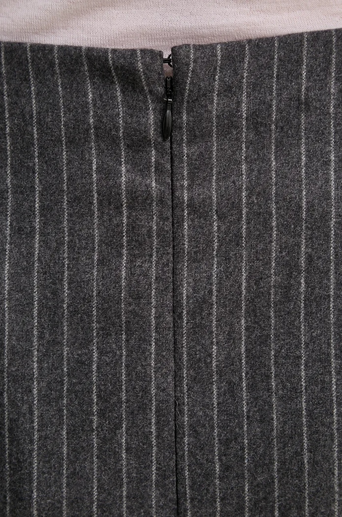 Vlněná sukně The Kooples šedá FJUP29054K