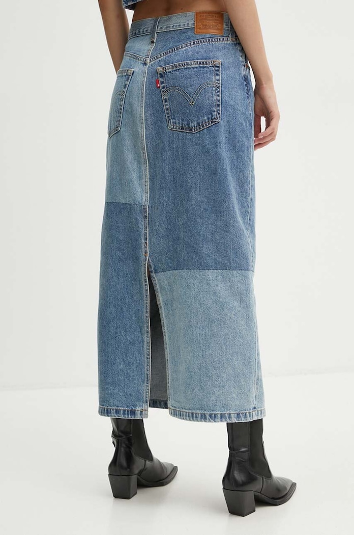 Odzież Levi's spódnica jeansowa 000OF niebieski