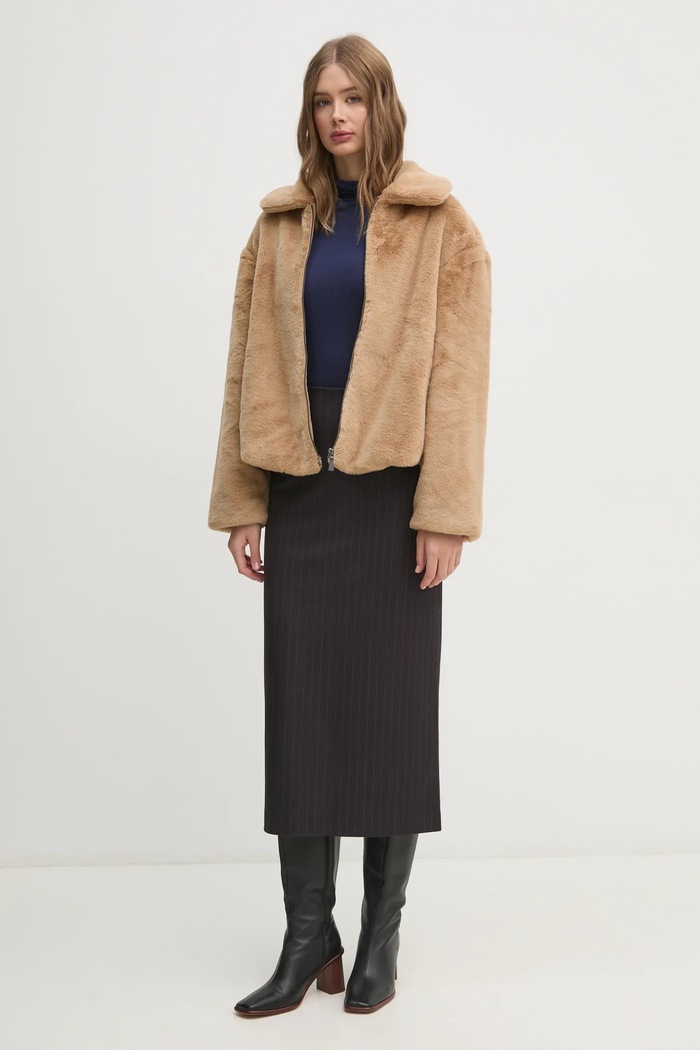 United Colors of Benetton Spódnica 4GEVD004B czarny AW24