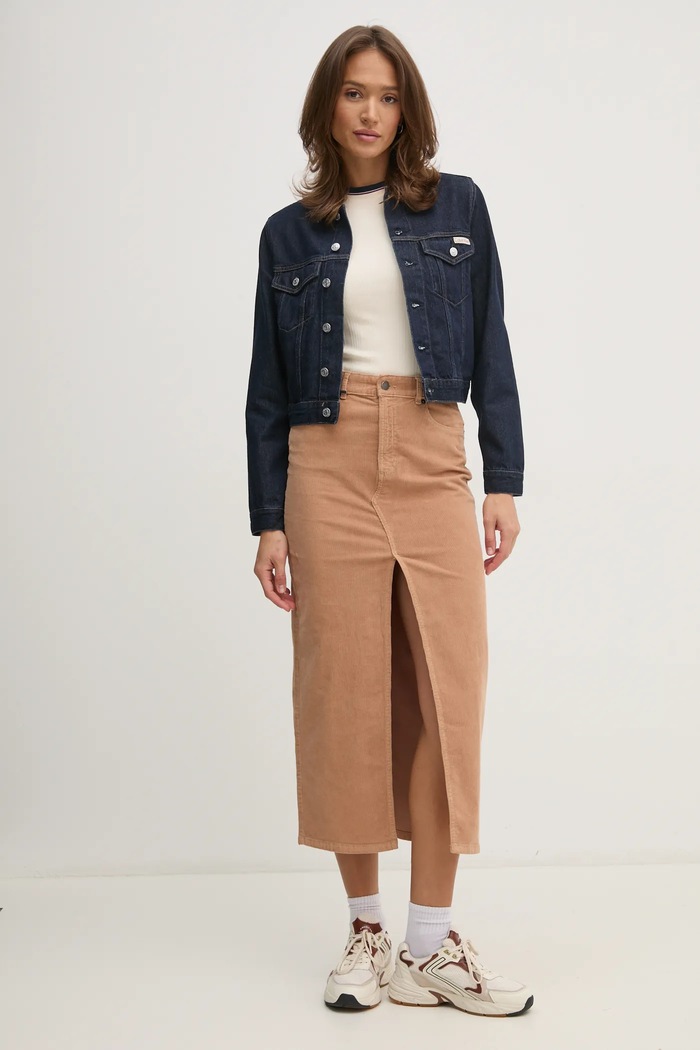 Φούστα κοτλέ United Colors of Benetton 41ULD0045 πορτοκαλί AW24