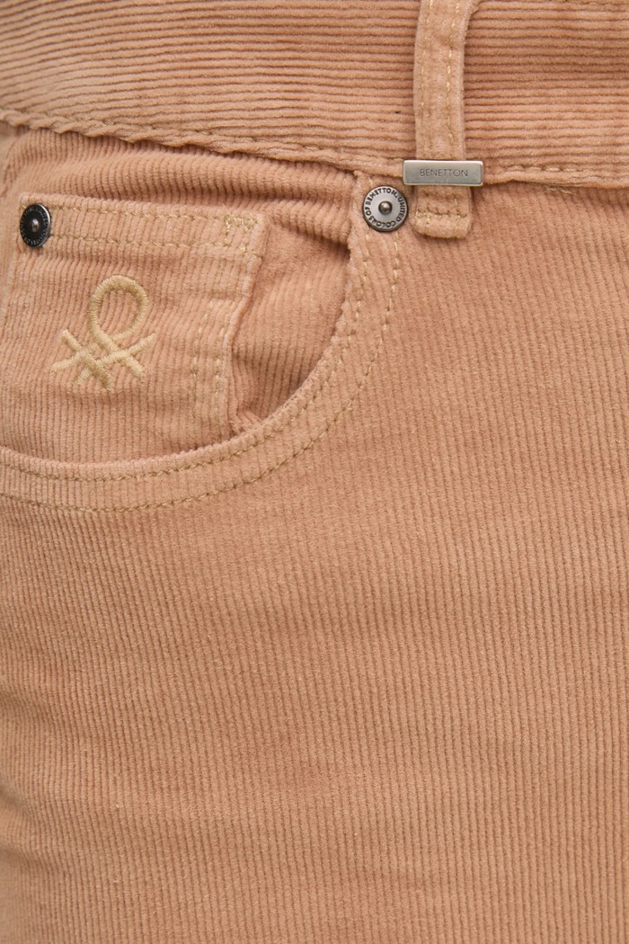 Φούστα κοτλέ United Colors of Benetton πορτοκαλί 41ULD0045