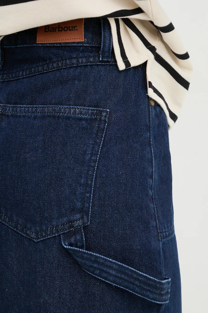 Barbour fustă din denim bleumarin LSK0104