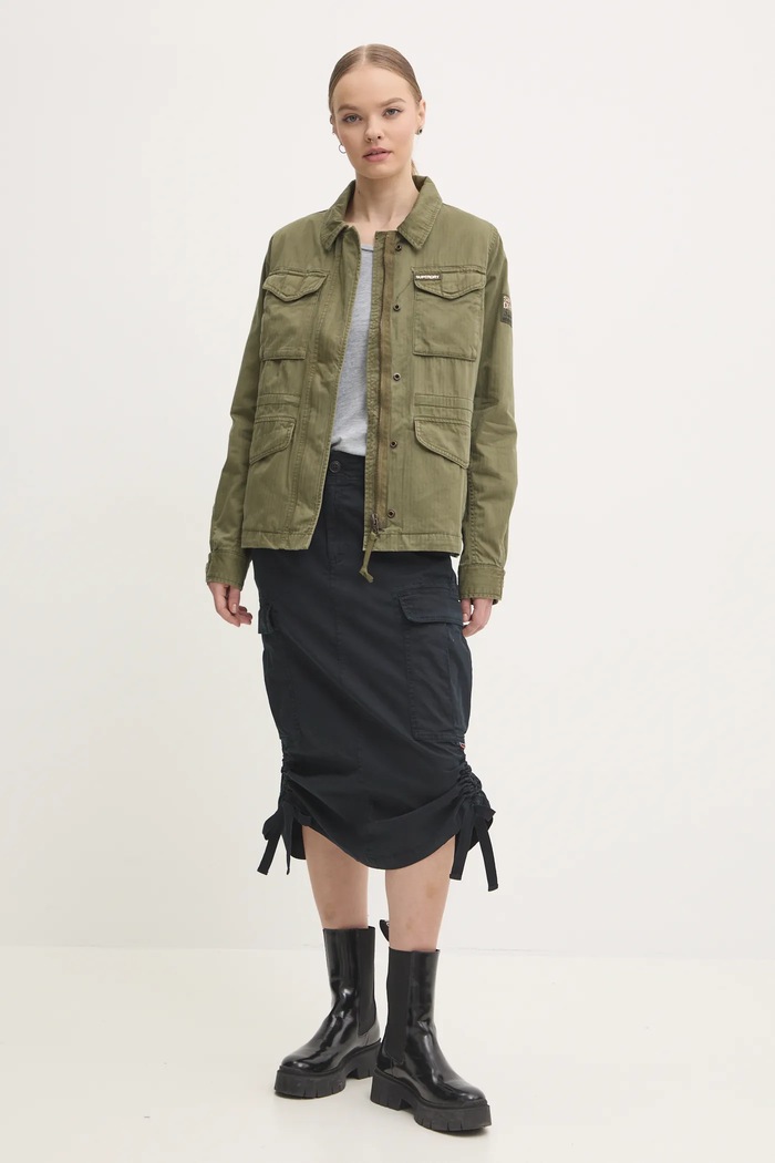 Superdry szoknya W7210336A.AFB sötétkék AW24