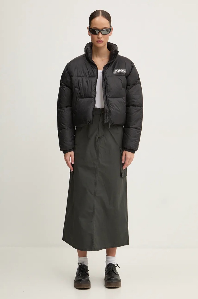 Bavlněná sukně Karl Kani 61610012 šedá AW24