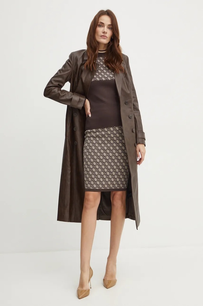 Guess spódnica LISE W4BD53.Z37K0 brązowy AW25