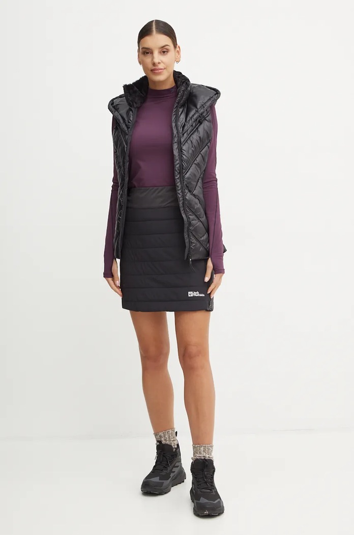 Jack Wolfskin sportos szoknya Alpspitze A61776 fekete AW24