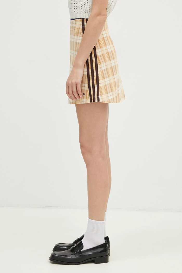 adidas Originals skirt Tartan Skirt IX7414 beige AW24