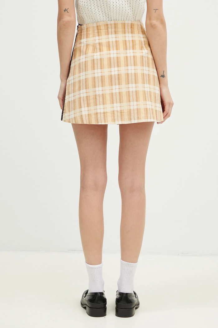 Clothing adidas Originals skirt Tartan Skirt IX7414 beige