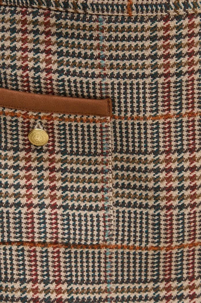 Tommy Hilfiger fusta din amestec de lana maro WW0WW43013