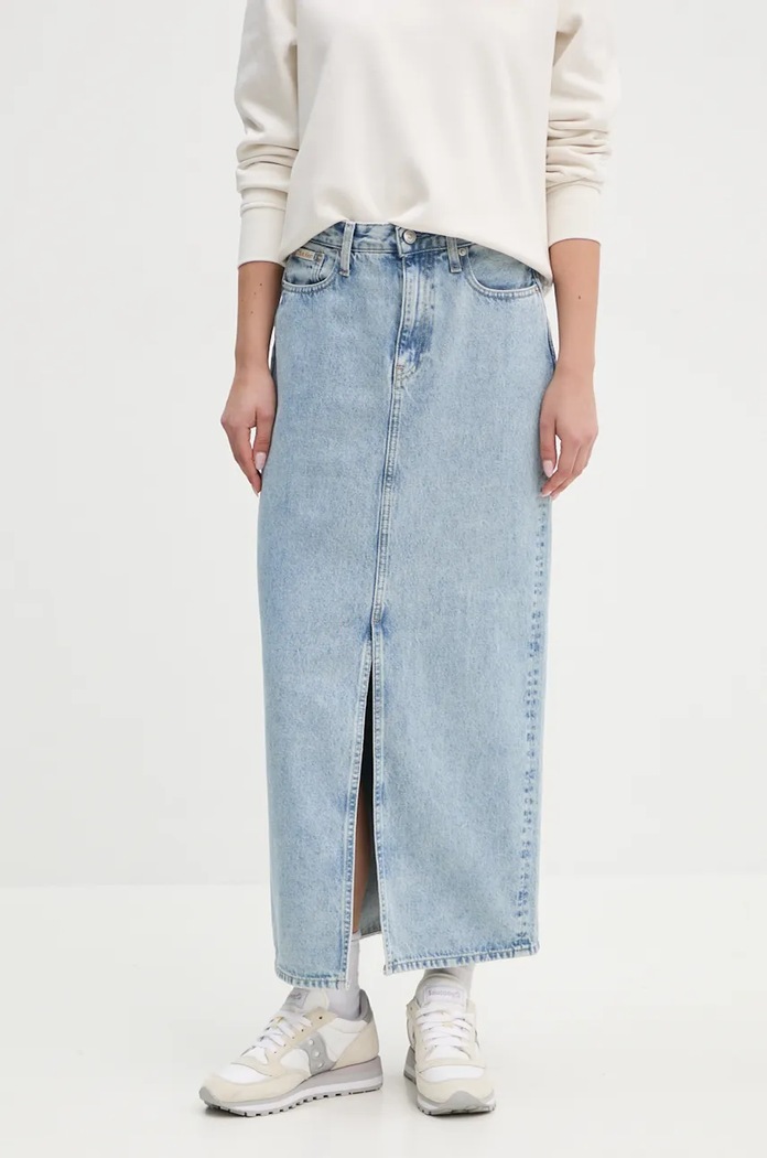 Calvin Klein Jeans Spódnica jeansowa niebieski J20J224054