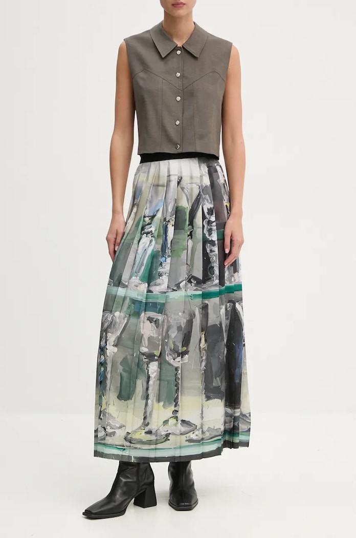 MSGM fusta cu modele verde 3742MDD11P.247963
