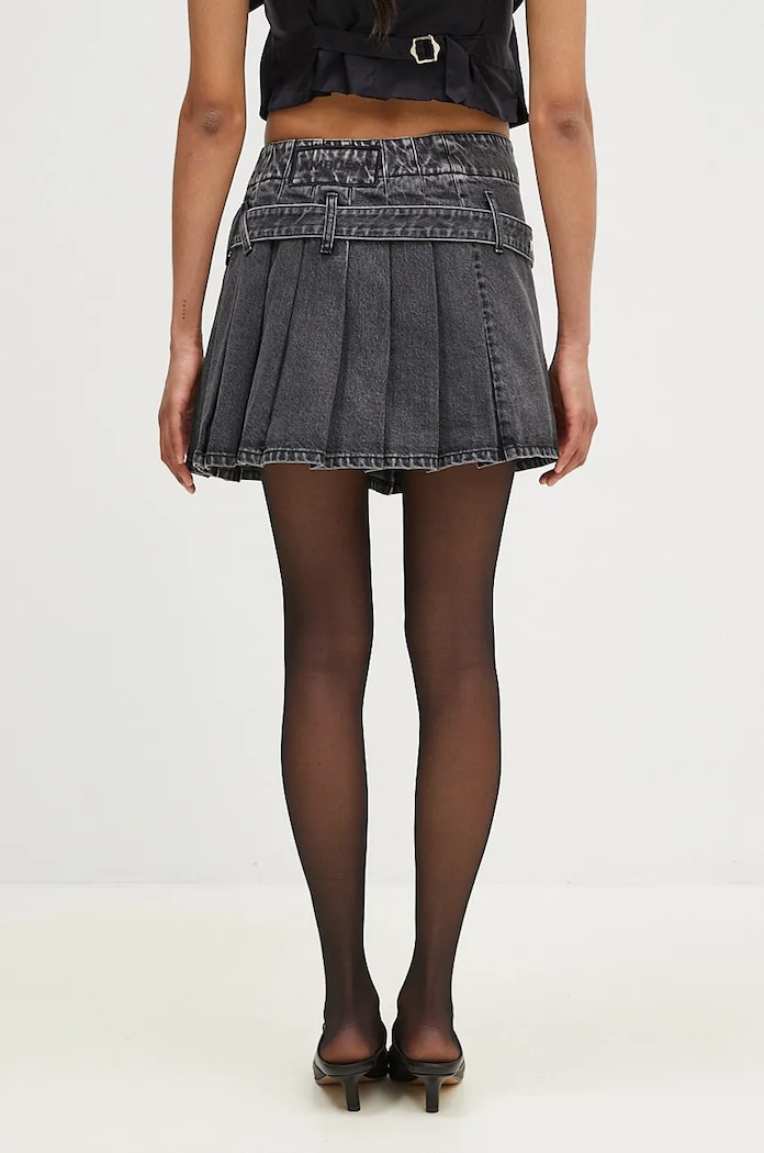 Дрехи Дънкова пола AMBUSH Denim Pleats Skirt BWYF002F24DEN0011100 черен