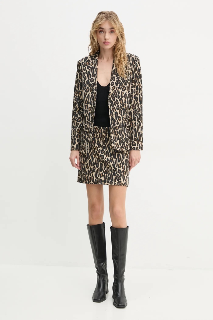 Theory Fusta de lana O0801307 bej AW24