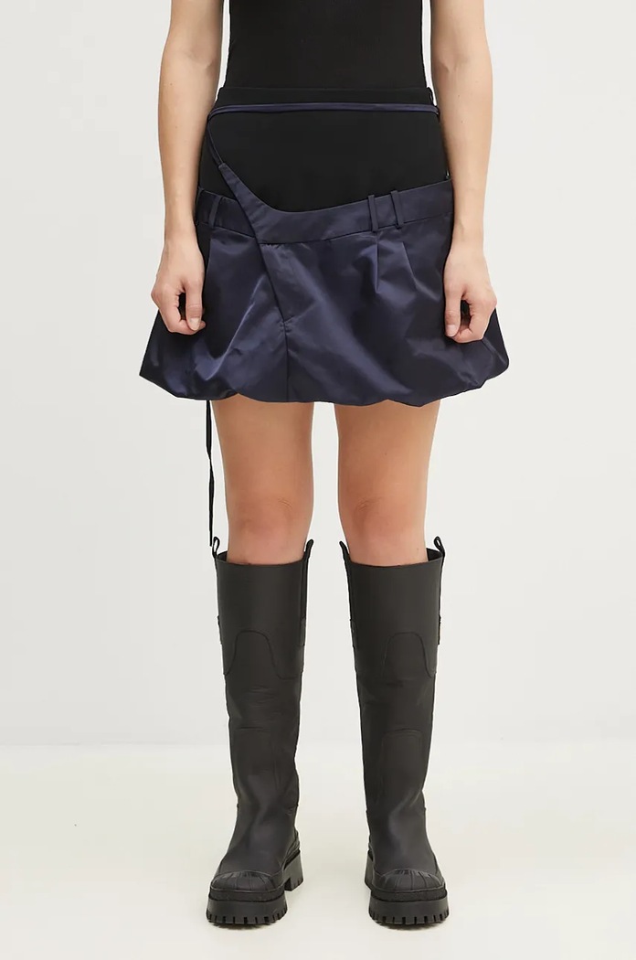 Ottolinger skirt Drape Bomber Skirt straight navy 1090606221