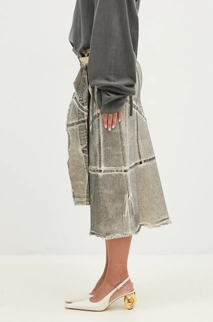Ottolinger denim skirt Denim Wrap Skirt 1170404921 black AW24
