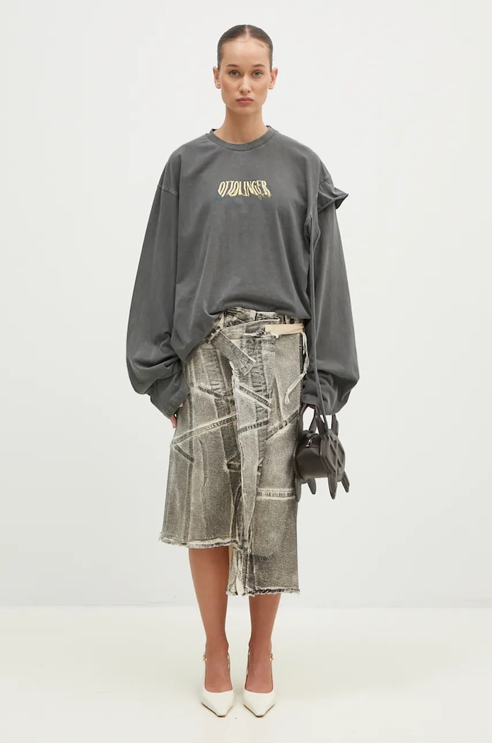 Ottolinger denim skirt Denim Wrap Skirt 1170404921 black