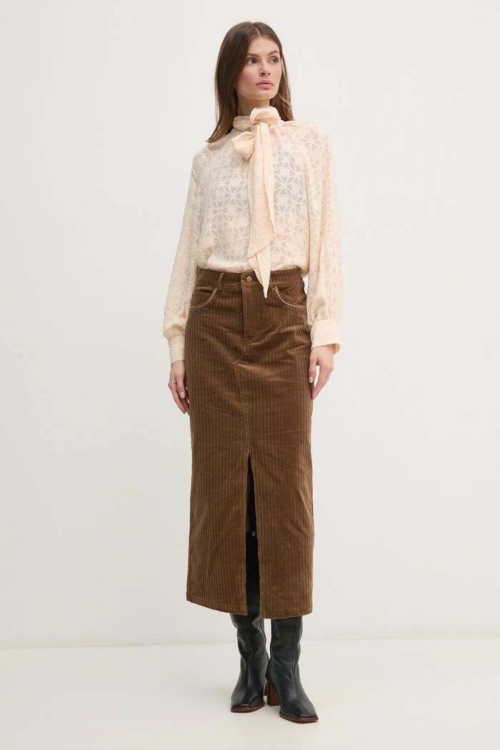 Menčestrová sukňa Hoss Intropia 8428073 zelená AW24