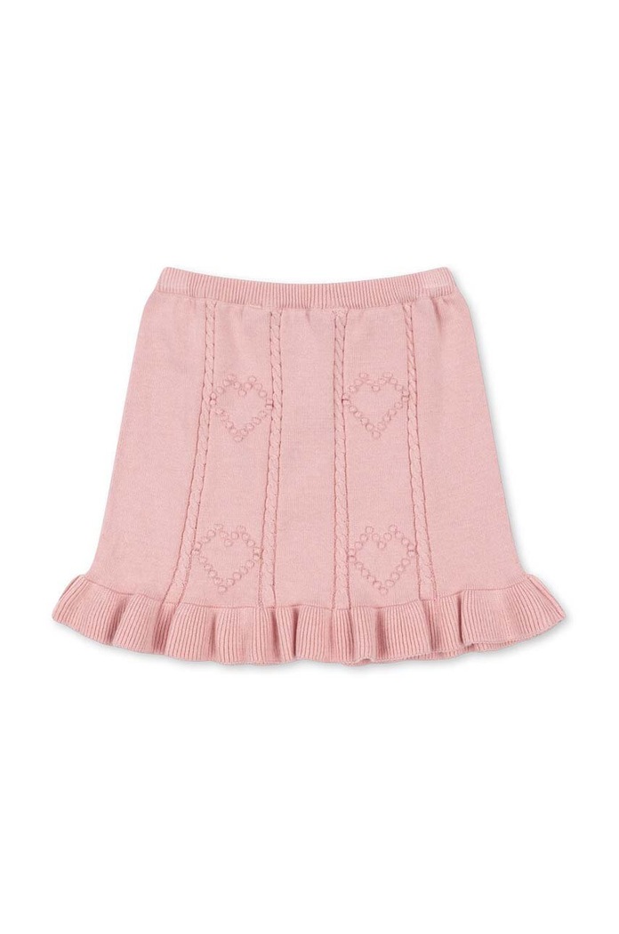 Dziewczynka Konges Sløjd spódnica bawełniana dziecięca SOLEIL KNIT SKIRT GOTS KS101688 różowy