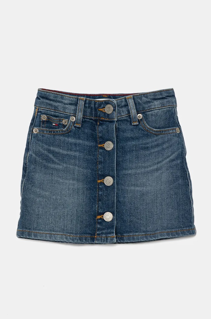 Детска дънкова пола Tommy Hilfiger KG0KG08243.9BYH.104.122 тъмносин AW24
