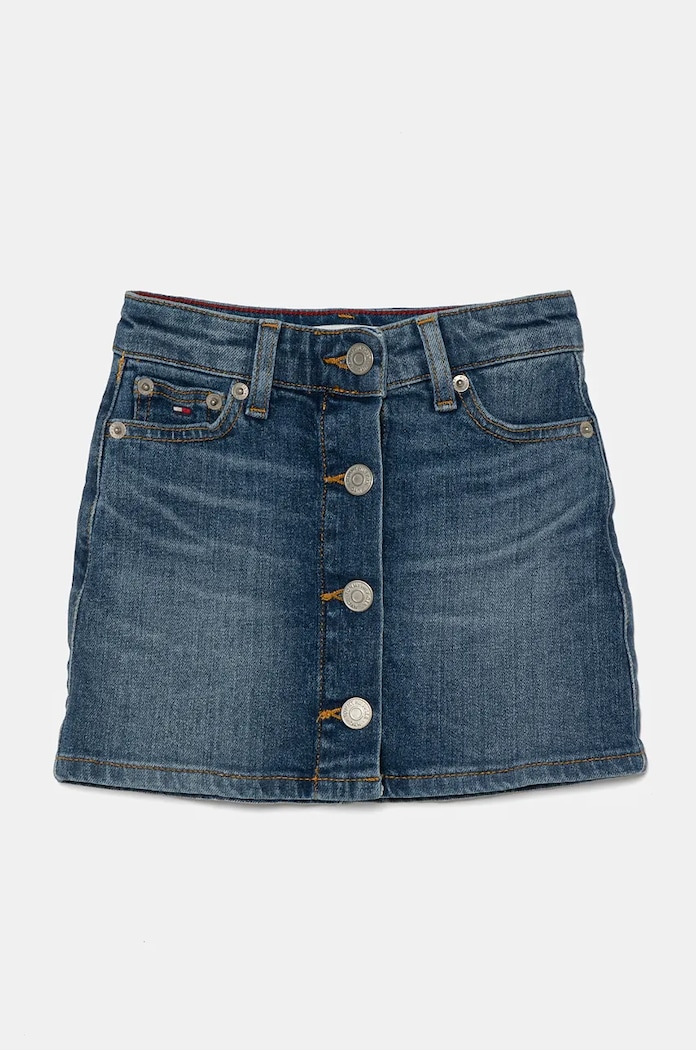 Детска дънкова пола Tommy Hilfiger KG0KG08243.9BYH.104.122 тъмносин AW24