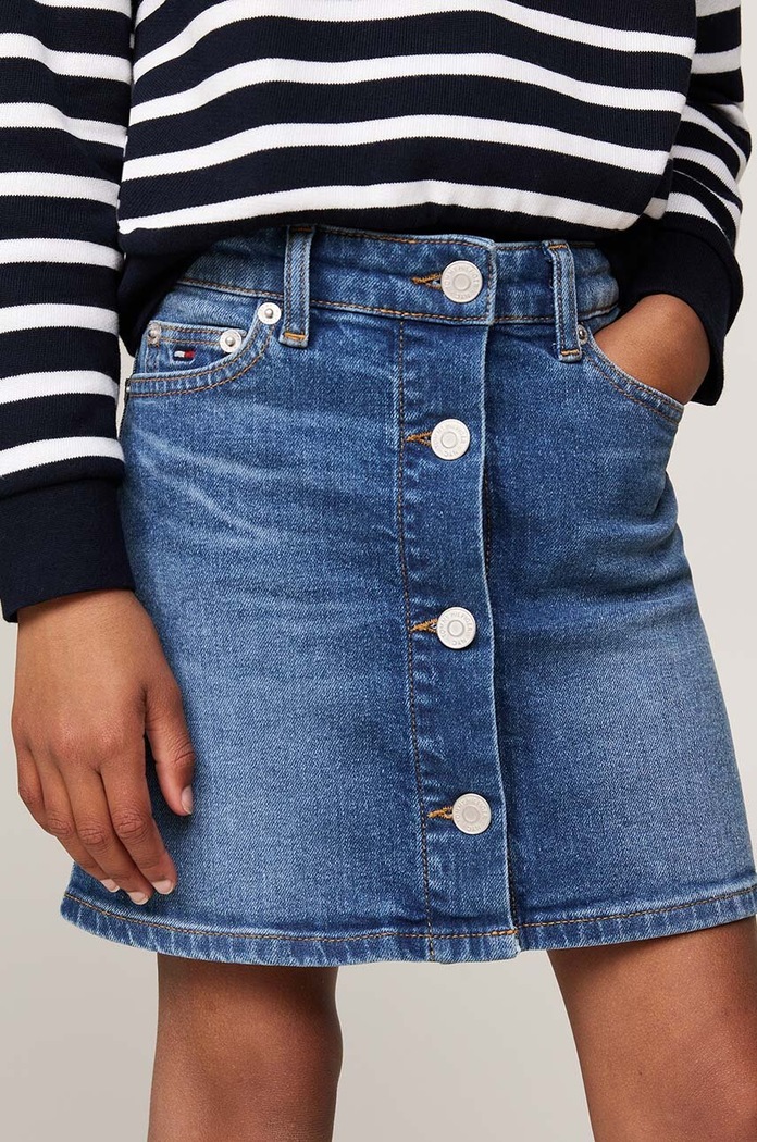 Детска дънкова пола Tommy Hilfiger KG0KG08243.9BYH.104.122 тъмносин