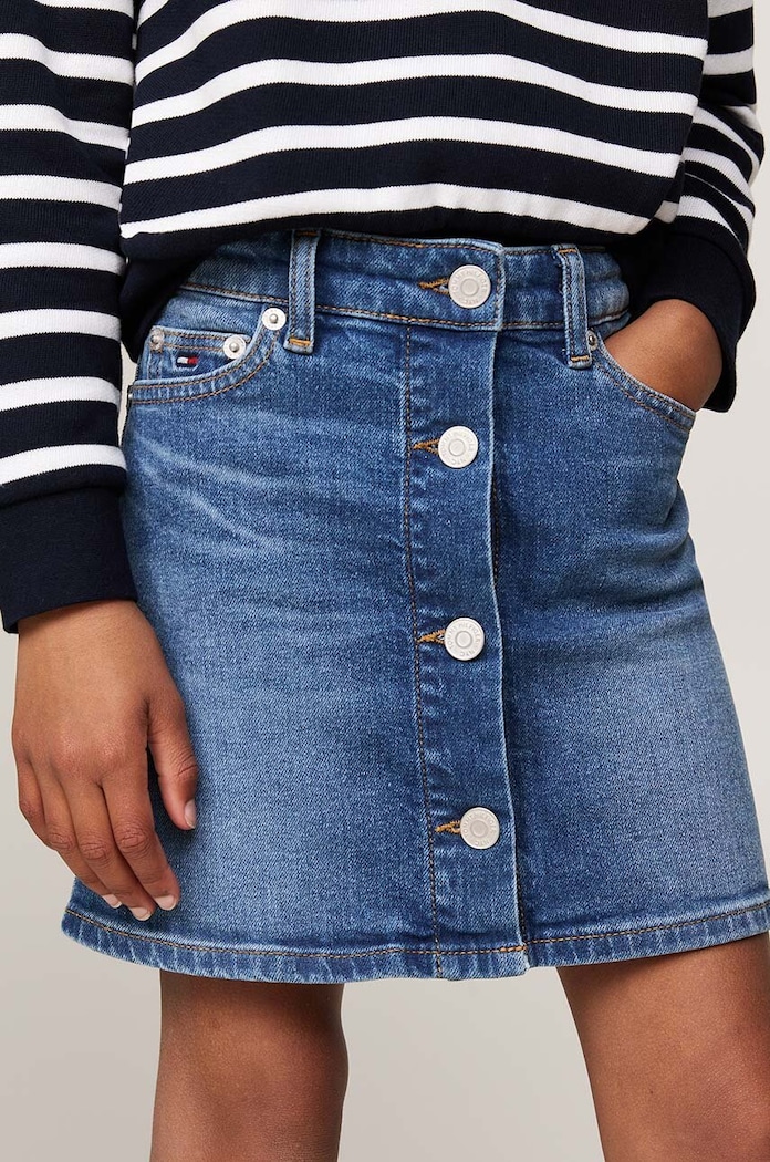 Детска дънкова пола Tommy Hilfiger KG0KG08243.9BYH.104.122 тъмносин
