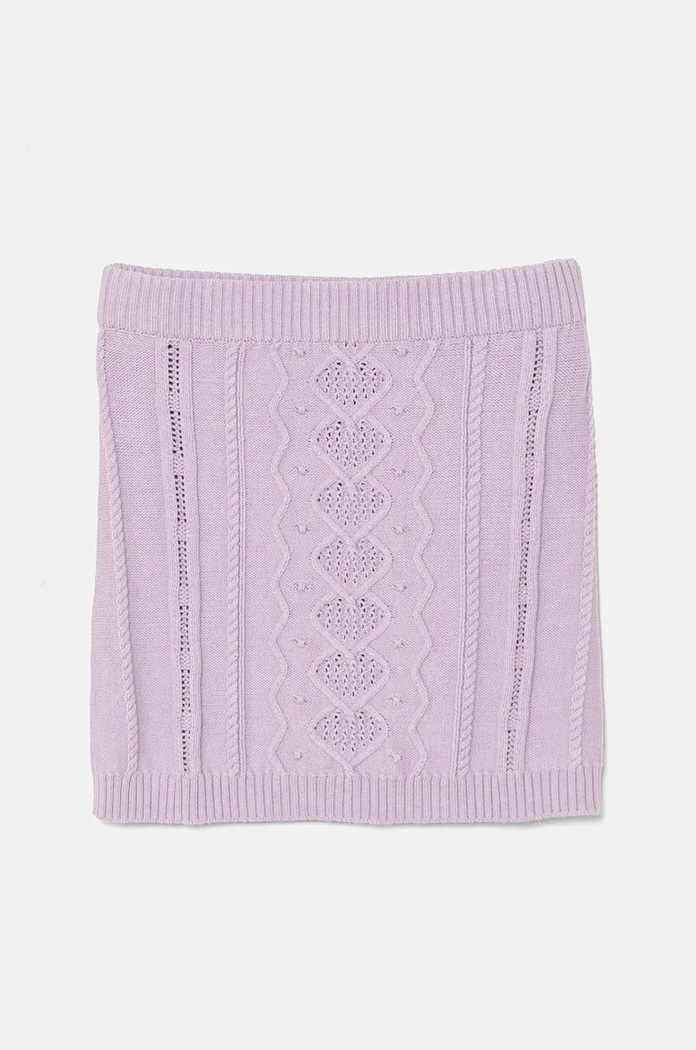 Dječja suknja s dodatkom vune United Colors of Benetton bez uzorka ljubičasta 1WUAC000E.G.Seasonal