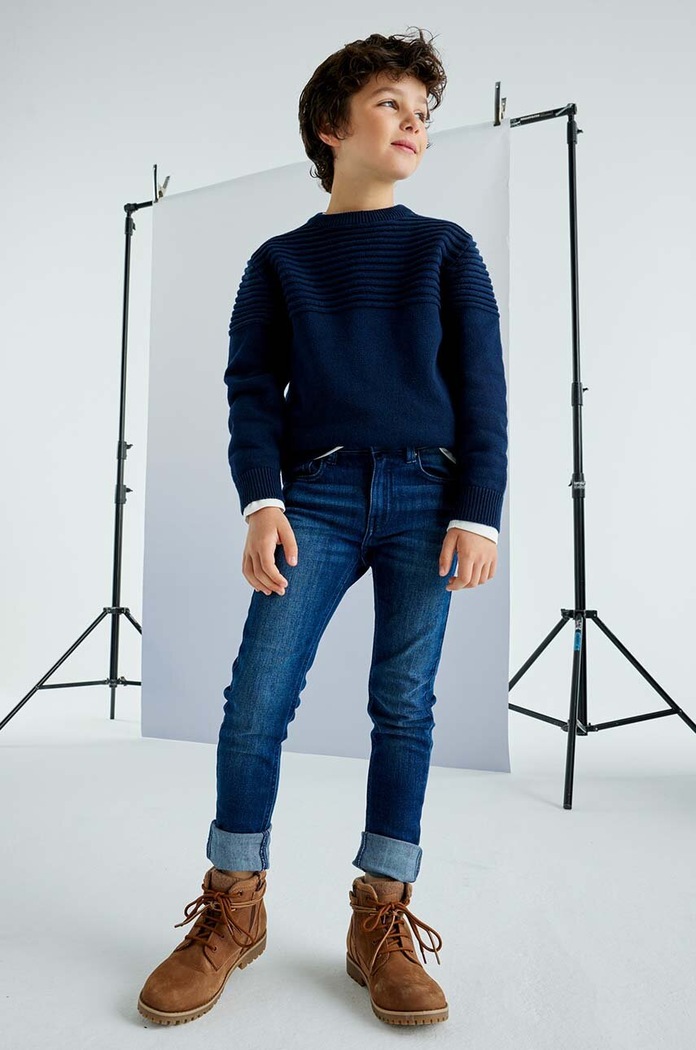 Mayoral jeans copii jeans slim fit basic Planet friendly albastru 516.7C.Junior.9BYH