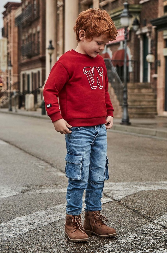 Otroške kavbojke Mayoral cargo denim modra 4534.5B.Mini.9BYH