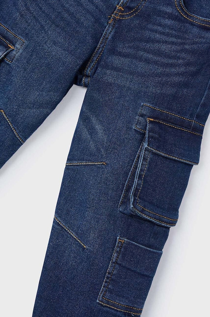 Detské rifle Mayoral cargo denim 4534.5B.Mini.9BYH tmavomodrá AW24