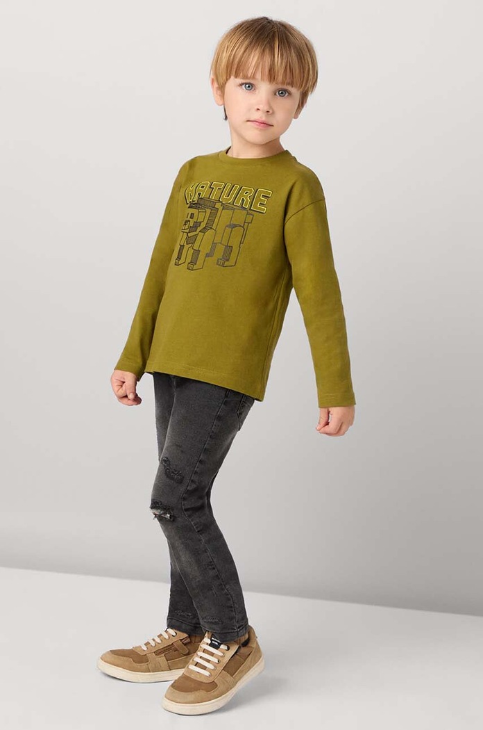 Dětské rifle Mayoral Joggery denim abraded džíny šedá 4538.5F.Mini.9BYH