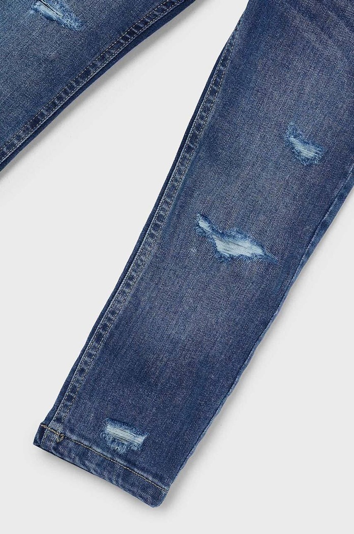 CHLAPEC Dětské rifle Mayoral Joggery denim abraded 4538.5F.Mini.9BYH modrá