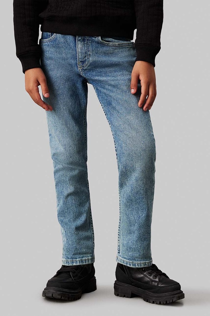Calvin Klein Jeans jeans pentru copii IB0IB02191.9BYH albastru